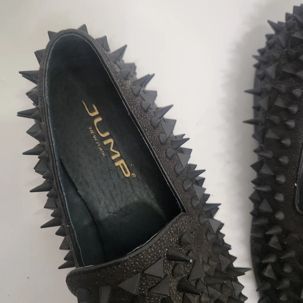 Jump Dark Green Spiked‎ Loafers Size 9